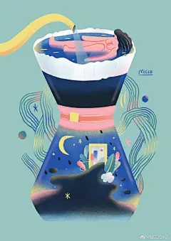 #Bejoint Illustrator#6号参展插画师曲小哼@曲小哼micco， micco是一名来自上海的自由插画师，曾从事平面设计工作，近半年多来专注于插画创作，擅长运用丰富细腻的色彩描绘美好生活和奇思妙想，代表作品有“城市漫步”和“创意工作室”等系列插画，画风鲜明让人印象深刻，持续受到国内外创 ​​​​...展开全文c
