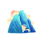 国潮 山水 插画 矢量 山水图形 免抠素材 PNG  (91)