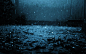 黑夜下雨地面水珠海报背景
