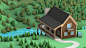 A Cabin in the Woods : Low-Poly scene of A Cabin the Woods