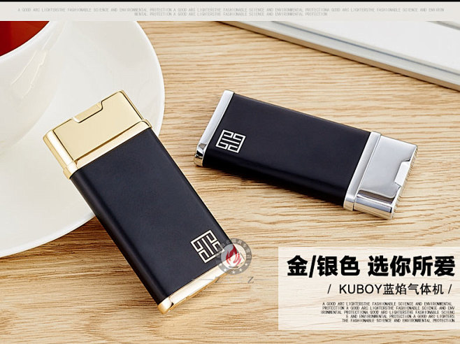 酷宝鬼火打火机充气直冲防风创意刻字气体男...