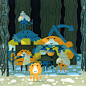 adventure artwork Character children Drawing  gouache Landscape Nature painting   Travel