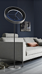 Torus - The Electric Fan Without Motor : Torus is an electric fan operated by electromagnetic rails instead of motors. It also functions as floor stand.