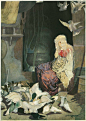 Gustaf Tenggren，（1896-1970） 20世纪30年代后期的迪士尼的首席画匠，受Arthur Rackham（1867-1937，美国著名插画家）童话风格影响，擅长以充满角色鲜活夸张的形象与轮廓清晰的五官来塑造角色形象。代表作品有《白雪公主与七个小矮人》、《小飞象》、《幻想曲》等。