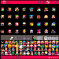 pico8极低像素角色练习，经典角色辨识度还是高，16色板+8×8画布。一口气128个小图点的十分开心。#pixelart# #一天一张像素画# ​​​​