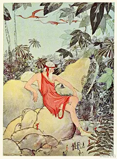 推荐一位早逝的插画家 Virginia Sterrett （1900—1930）在19岁完成插图后患上肺结核，30岁便匆匆离世，她的奇幻插图注定成为经典  @CG插画控