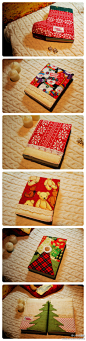 #聖誕特輯#FabricNature的圣诞礼物,创意圣诞树布艺笔记本