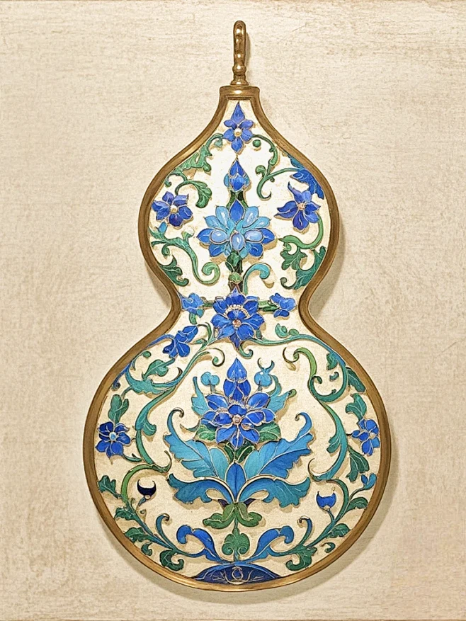 ‌掐丝珐琅壁挂葫芦（附线描图） - 小红书图片_植物图片素材-花瓣网