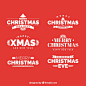 Collection of retro christmas sticker