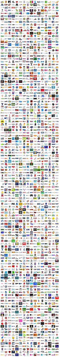 南城均少采集到9,000 TV channel logos