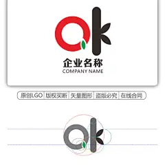 字母Q和K的LOGO 非常不错的设计，分享给大家！(*￣︶￣)