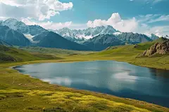 山中湖水自然风景壁纸