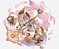 飞舞花瓣的漫画人物高清素材 免费下载 页面网页 平面电商 创意素材 png素材