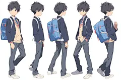 AI绘制漫画人物三视图（含关键词）