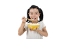 米饭 大口吃饭的小孩 五谷  PNG素材