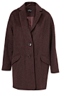 英国代购topshop2012秋冬宽松中长款羊毛呢大衣外套1210