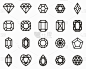 钻石形,计算机图标,黑白图片,巨大的,华丽的,线条,背景分离,华贵,简单,细的