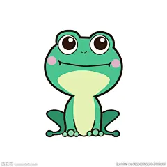 手绘卡通昆虫绿色青蛙插画