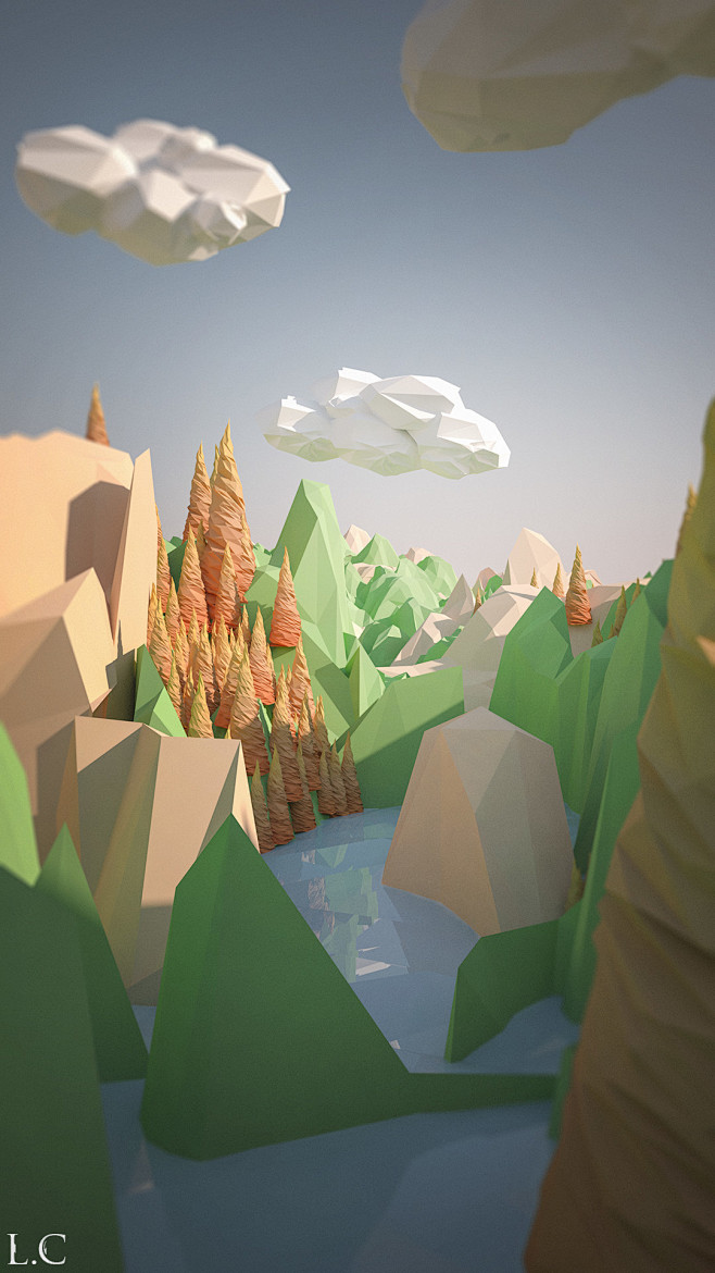 Low poly Autume, Loc...