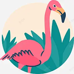 卡通丹顶鹤装饰图案 设计图片 免费下载 页面网页 平面电商 创意素材