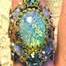 Antique Style Victorian Nouveau MERMAID Aqua Fire Opals Ring by Savannah Parker