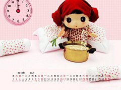 2010年10月卡通人物普月历壁纸桌面壁纸2