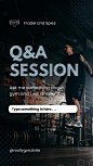Black Blue Modern Gym Q&A Session Instagram Story