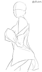 其中包括图片：Female anime pose reference.  How to draw manga.