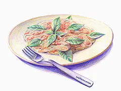 【手绘美食：食物的彩色铅笔画】---- 