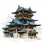 Chinese architecture sketch