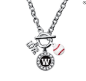 My Sports Initial Circle Charm Petite Baseball Necklace- Letter W - Walmart.com