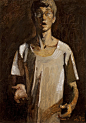 自画像/76X54cm/纸本油画/1982年Self-portrait, 76×54cm, Oil on paper, 1982