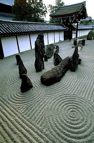 日本枯山水艺术 #庭院#