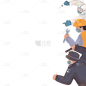逆行者插画手机海报