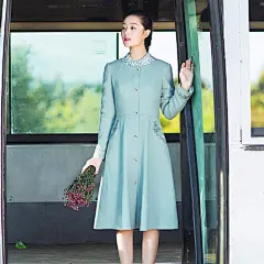 红念2017秋装新款女文艺风衣女中长款收腰过膝修身气质百搭外套女-tmall.com天猫