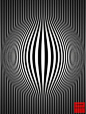 Op Art Bulging Vertical Stripes Black and White Two by CVADRAT, via Flickr