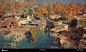 Assassin's Creed Odyssey - Kirra / Pilgrims Landing, Jennie Goggin : With Kirra, I wished to keep the city thematic tied up with the nature surrounding the region. I wanted the vegetation to have a big place in the life of people living there. This was a 