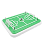 Football field 3D Illustration