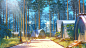 Summer camp backgrounds, Arseniy Chebynkin : Old backgrounds series for non commercial personal project. Some artworks done joint with my friend VVCephei http://icephei.deviantart.com/