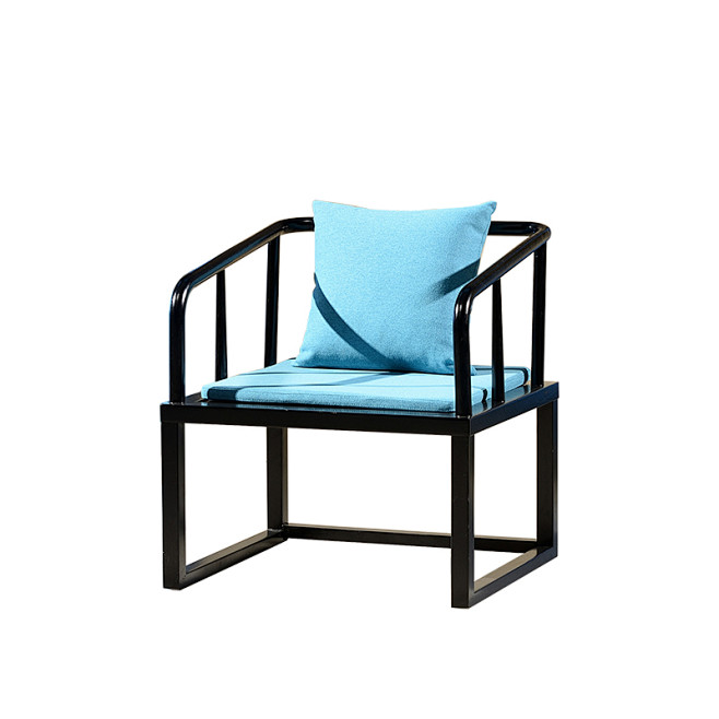 新中式太师椅现代简约实木单人沙发椅客厅休...