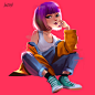 Untitled gurl, Julio Cesar : I used @kaws works “untitled” as background. Hope you like 

 http://instagram.com/mz09art
 http://twitter.com/mz09art