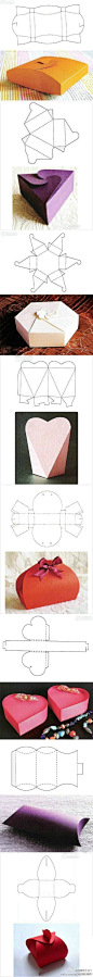 8款创意礼品盒的折法 ，简单又有爱。。