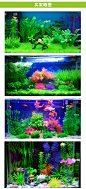 鱼缸造景仿真水草水族箱背景装饰品柔软塑料水草布景摆件假水草-tmall.com天猫
