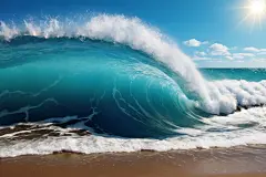 激浪动态水纹海浪大海摄影图片
