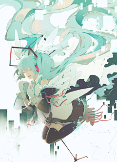 飘在天空中的果冻采集到初音未来