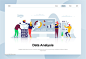 现代化扁平设计理念Web仪表盘登录页面模板 Landing Page Templates
