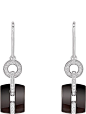 CHANEL Ultra 18K white gold, black ceramic and diamond earrings