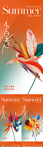 地产鲜花小暑节气海报 - 源文件