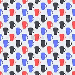 无缝彩色模式矢量插图