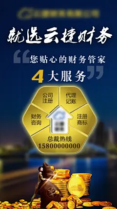 财务公司业务介绍分享海报设计-素材库-sucai1.cn